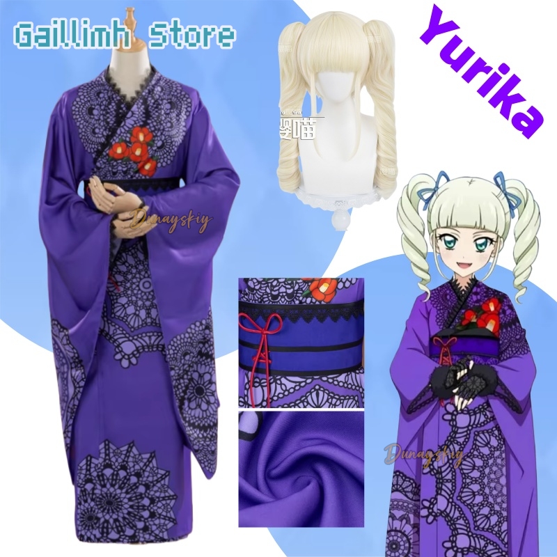 Cosplay Prop Pattern - Aikatsu! Yurika Toudou Yukata Kimono Strój
