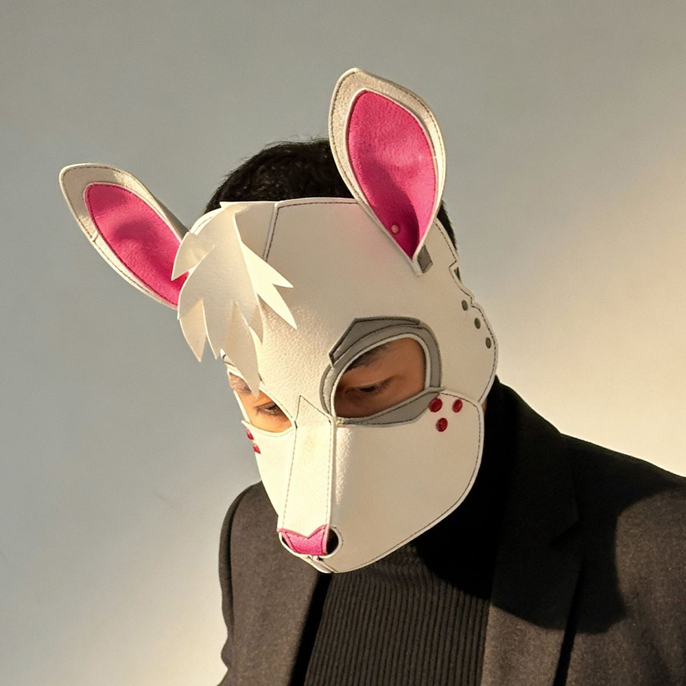 Maska Królika Punk Biały Wzór  – Cosplay Prop Pattern recenzja i cena