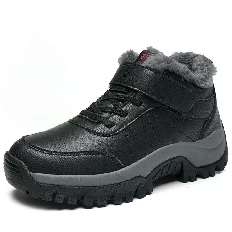 Damskie skórzane zimowe botki  – Velcro Hook Loop recenzja i cena