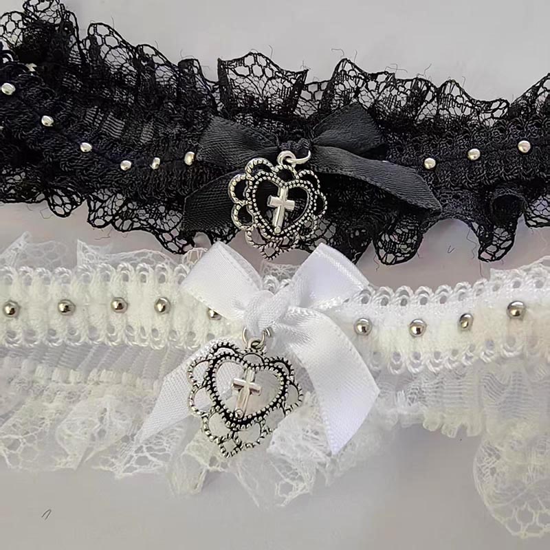 Gotycki czarny koronkowy choke – Magnetic Clasp Cosplay recenzja i cena